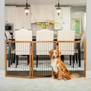 Design Paw Extra Tall 3 Panel Wooden Pet Gate